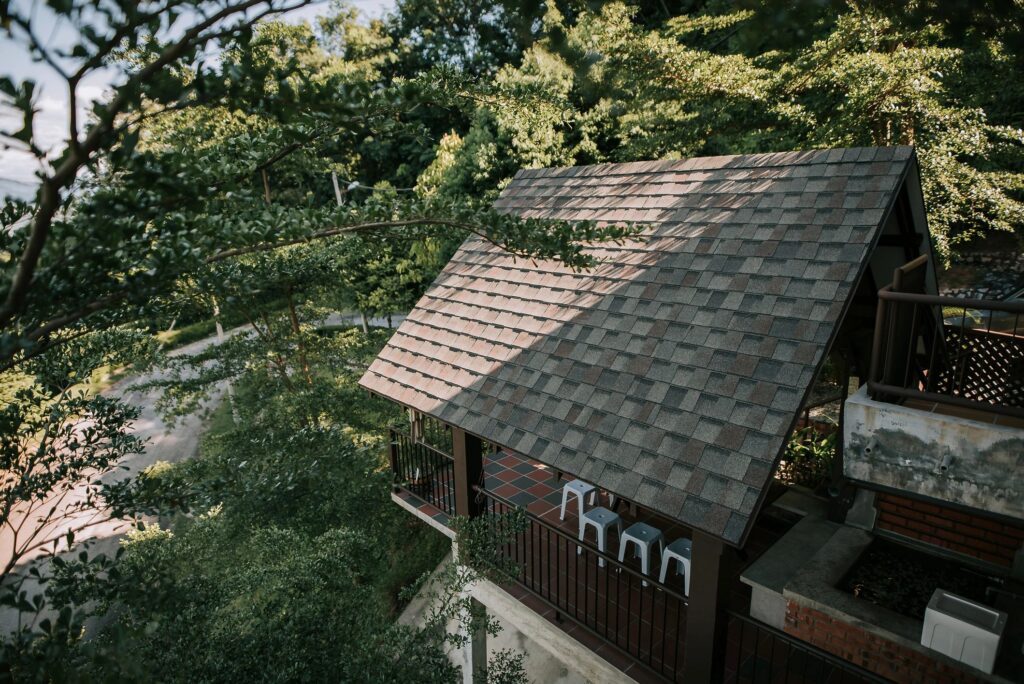 Modern villa at hill